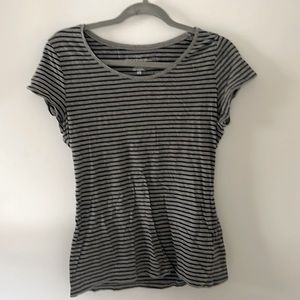 H&M adorable never been worn size small black and grey striped shirt.